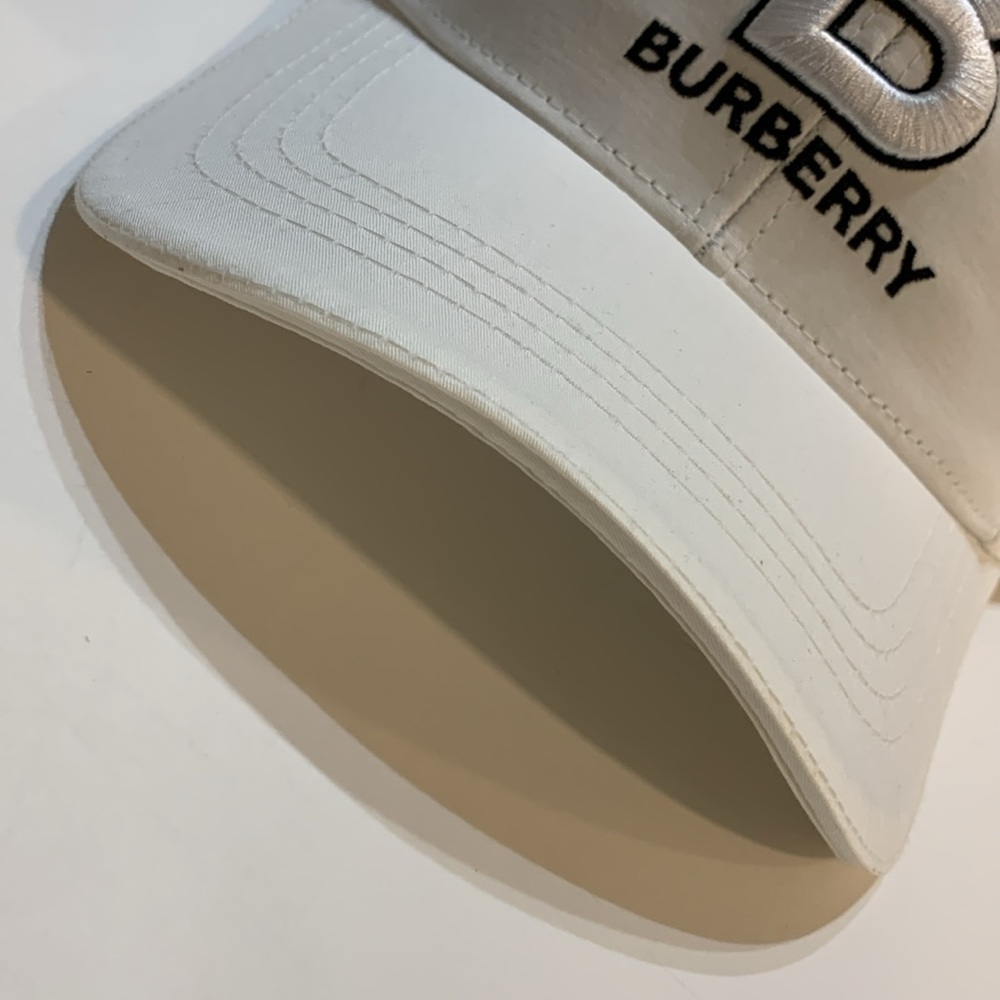 White Burberry Hat - Picture 2 of 7